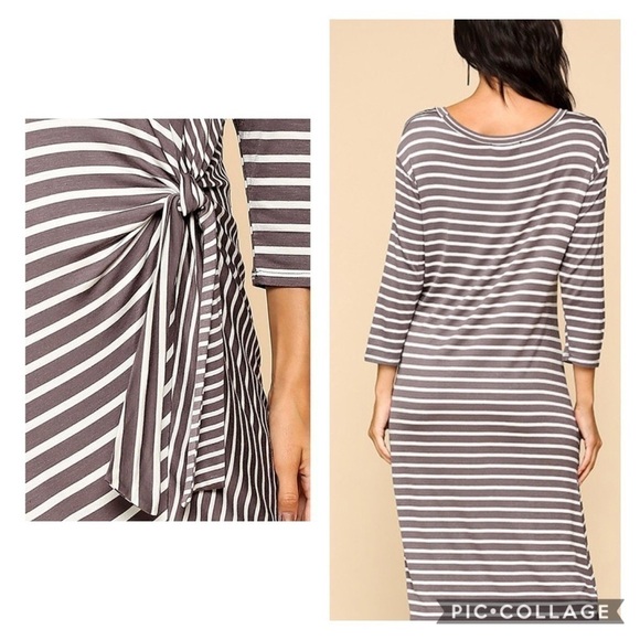 Cute!! Cute Midi Mushroom Color Dress - Picture 4 of 4